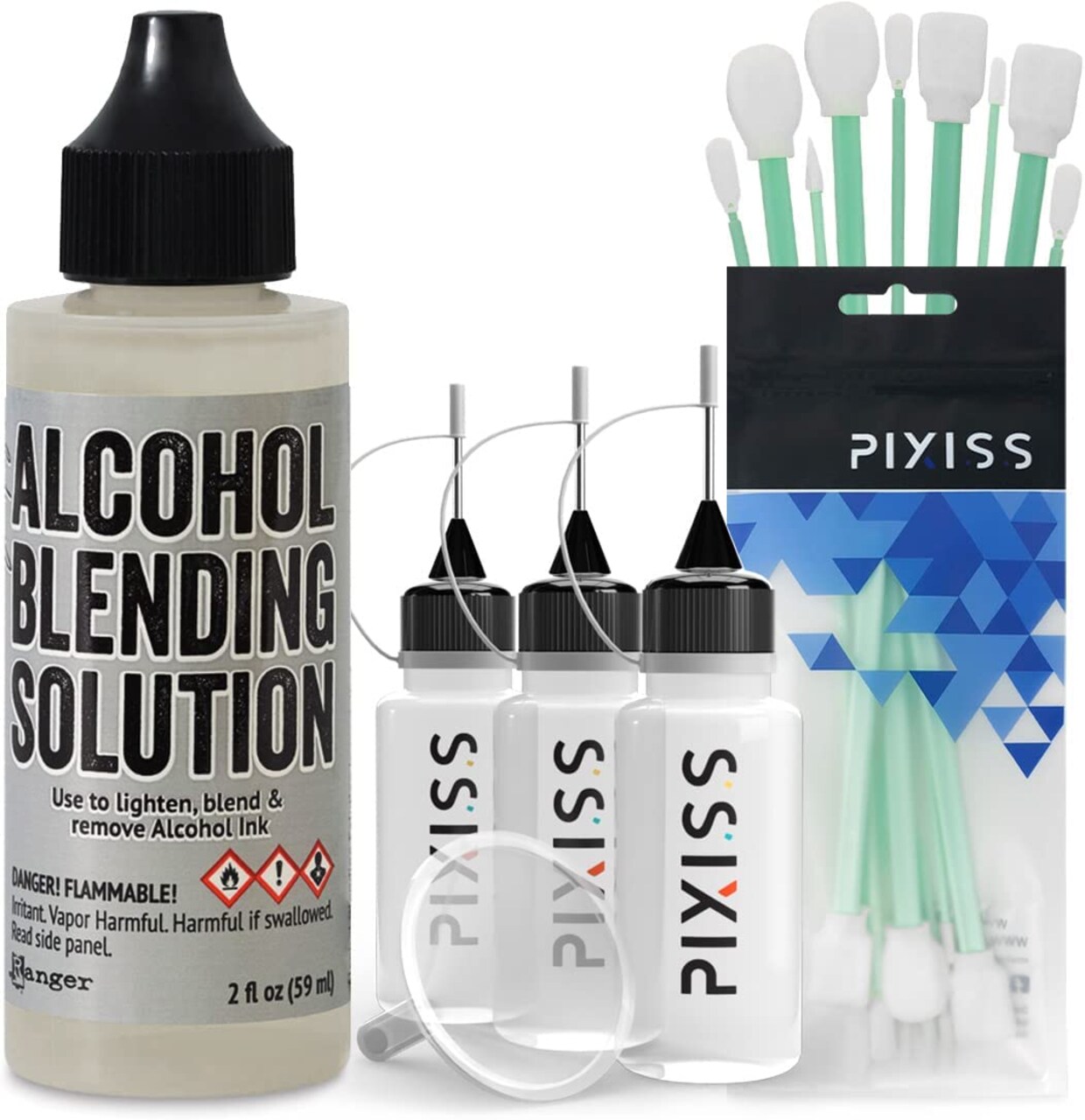 Ranger Alcohol Ink Blending Solution 2oz, Pixiss Blending Tools